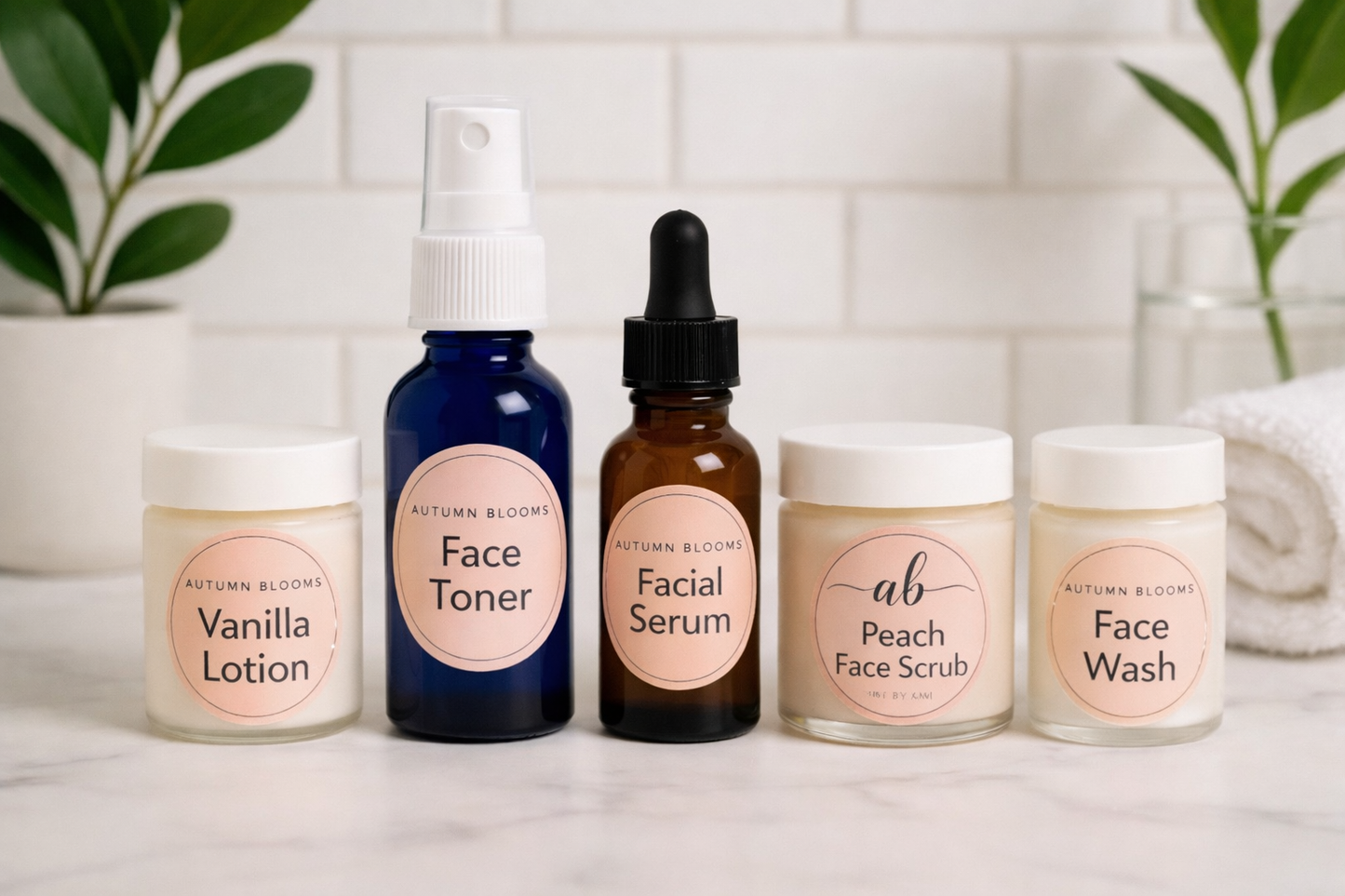 Autumn Blooms Mini Skincare Pack- Natural Travel-Size Essentials