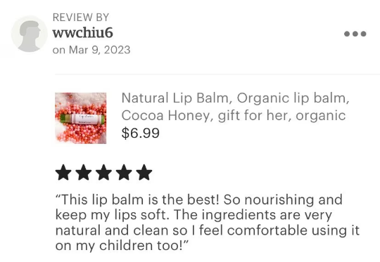 Natural Lip Balm, Organic lip balm, Cocoa Honey, gift for her, organic skincare